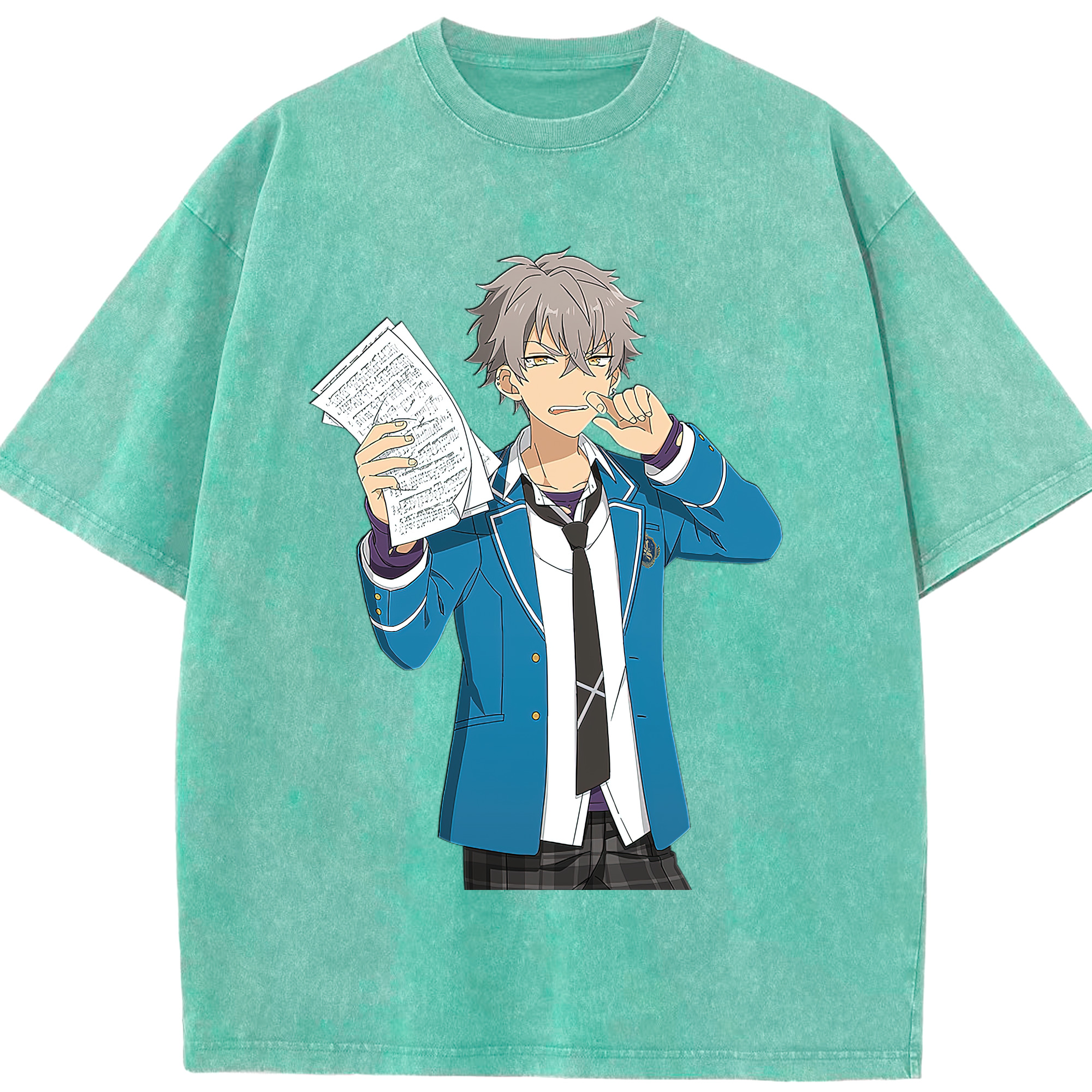 （画像用） あんさんぶるスターズ! Ensemble Stars 綿100% ヴィンテージ風 半袖Tシャツ（フロントプリント）